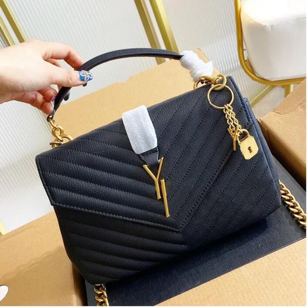 2023 Neue Tasche Gleicher Typ an der Theke Einkaufstasche Kette Umhängetaschen Kuriertaschen Designertasche diagonale Streifen gesteppte Ketten