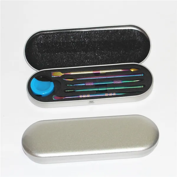 Ручные инструменты восковой инструмент Dabber Dab набор набор алюминиевая упаковка коробки для курения