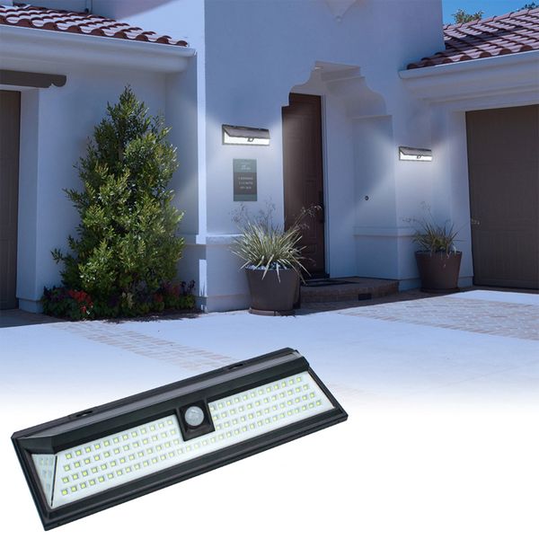 118 luci solari da parete a LED da esterno impermeabili con sensore di movimento luci di movimento solari da esterno facili da installare per porta d'ingresso cortile garage giardino patio ponti crestech168