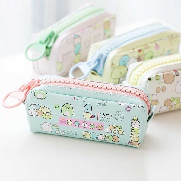 Bolsas de lápis NOVERTY NOVO KAWAII PU CUNFE PU CAUSO LAGON CASE CASE ESCOLA ESCOLA COMPRIMENTOS PENOS BACO DE PENOS DE PENOS DE PENOS 05156 J230306