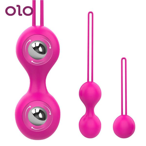 Яйца/пули Olo 2pcs/Set Silicone Begel Ball Ben Wa Ball Ball Wogina Упражнение Упражнения для влагалища Гейша шариковые секс -игрушки для женщин L230306