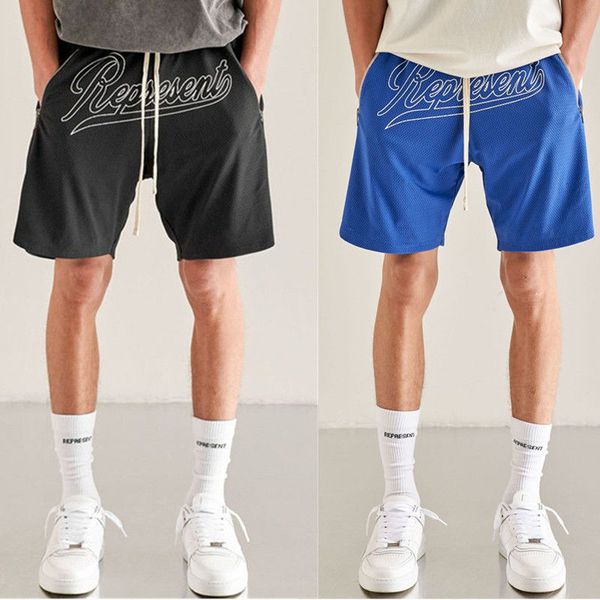 Шорты для мужских баскетбольных сетки, дышащие спортивные спортивные брюки High Street Summer Fitness Shorts