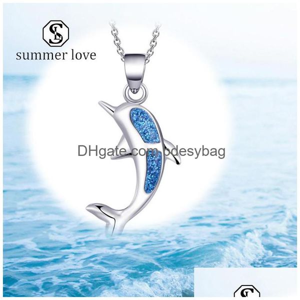 Anhänger Halsketten Trendy Tier Gracef Halskette Fisch Spinne mit Kristall für Frauen Mode Schmuck Weihnachtsgeschenk Y Drop Lieferung Jude Dhvyn