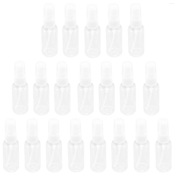 Aufbewahrungsflaschen 20 Stück 30 ml (1 Unze) durchsichtige Kunststoff-Sprühflasche, transparent, tragbar, nachfüllbar, für die Reisereinigung