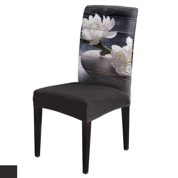 Fodere per sedie Plum Blossom Retro Wood Texture Dining Home Decor Soggiorno Sedile per sedie Sedia