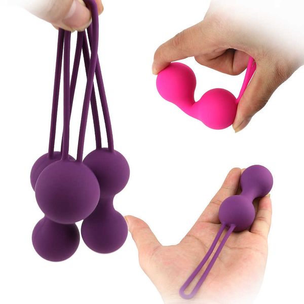 Ovos/balas Medical Silicone Smart Ball Kegel Ball Ben Wa Ball Vagina aperte a máquina do exercício Grãos de bola de bola vaginal para mulheres adultos L230306