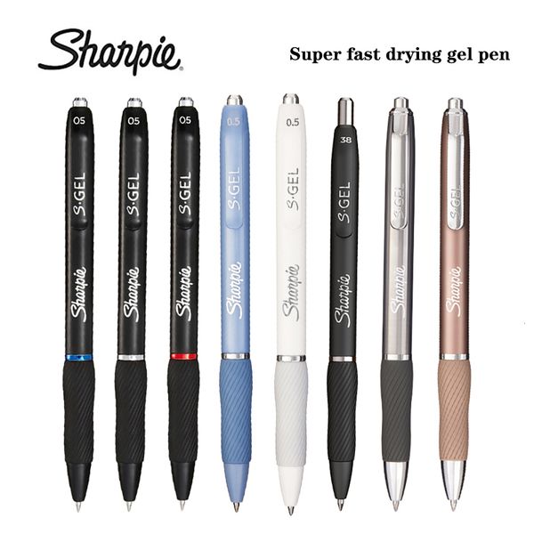 Penne gel 1pcs American Sharpie Press 05mm Nero Asciugatura ultrarapida Smooth Signature Carino Cancelleria Accessori per ufficio Caneta 230306