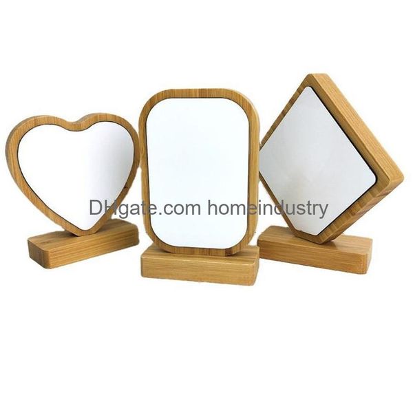 Favor de festa de transferência térmica bambu poframes artesanato sublimação em branco picture rahmen para presentes de natal decoração de desktop Drop de dh9vv