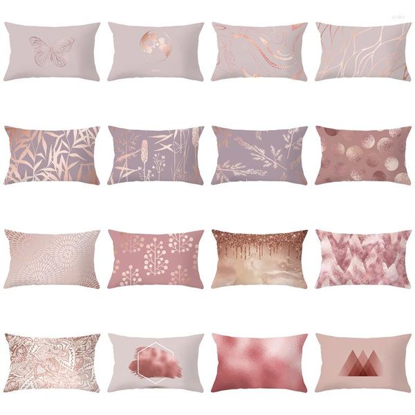 Kissen Roségold Überwurf Polyesterbezüge Sofabezug Glatter Kissenbezug Attraktiver Pillowslip Fashion Home Decor