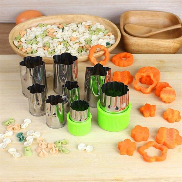 Moldes de cozimento 8 PCs Fruit VEGETAL BOYS SHOPTERS CORTERS FOLDO DO MOLDE Aço inoxidável Conjunto DIY