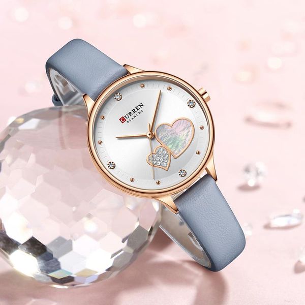 Armbanduhren Damenuhren Top-Armbanduhr mit Lederarmband für Rosenuhr Stilvolle Quarz-DamenarmbanduhrArmbanduhren ArmbanduhrenArmbanduhr