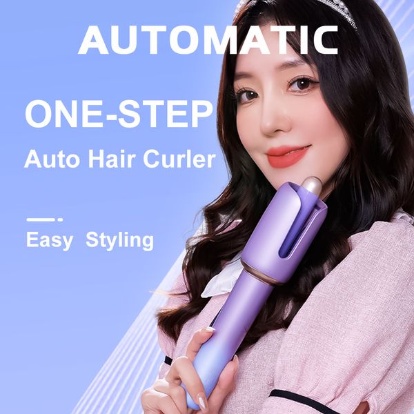 Ferros de curling Lisapro automatic Iron Auto Hairler Wand Aquecimento rápido Antiscald com 3 temperatura até 430 1 barril rotativo maior 230306