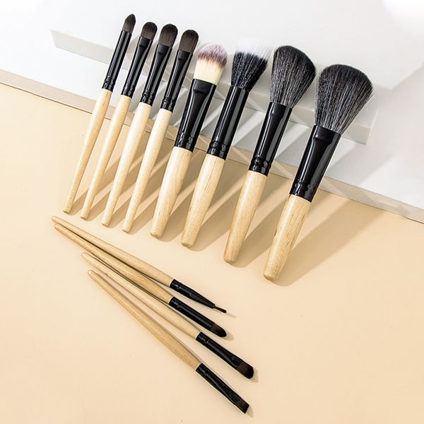 Strumenti per il trucco 12 pezzi morbidi pentole per il trucco per capelli soffici set per la base per principianti Blush Polver Mescolatura Mescolatura per trucco Brush Beauty Tool 230306