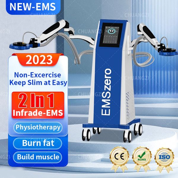 2023 RF Nuovo design Macchina per fisioterapia Body Shaping Elettromagnetico EMS Slim 2 Maniglie RF Body Slimming 14 Tesla Sculpt Device