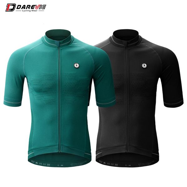 Camas de ciclismo Tops Darevie Cicling Jersey Compressão Camisa de ciclismo sem costura Redável Man Rick Dry Cycling Maillot Reflexivo UNSEX MTB Jersey 230306