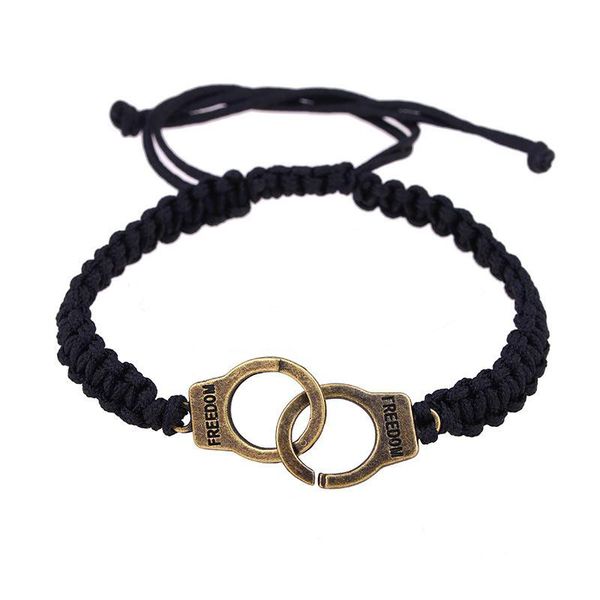 Pulseira de corda de algema vintage para homens para homens casal bloqueio algemas de pulseiras Bracelets Promoção de joalheria do presente