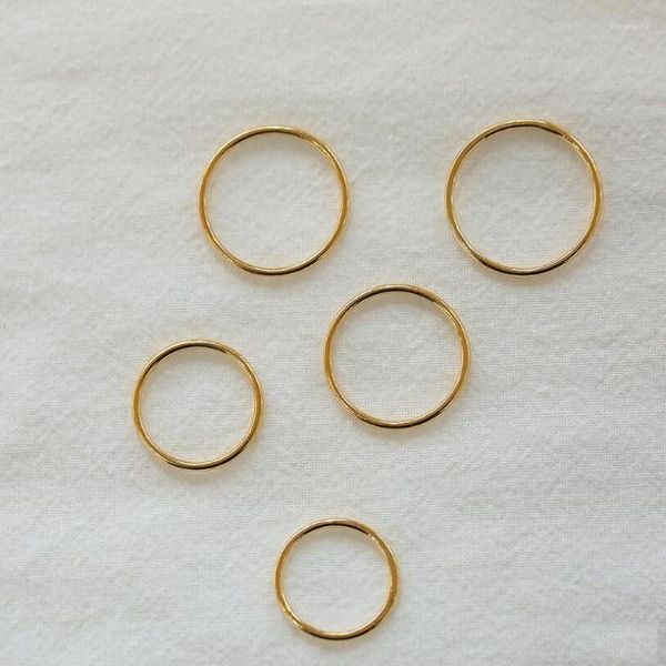 Обручальные кольца настоящий чистый 925 серебряный кольцо стерлингового кольца Простая гладкая тонкая тонкая мизинца для женских украшений