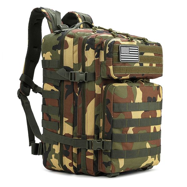 Zaino tattico militare Grande pacchetto militare Army 3 Day Assault Pack Molle Bag Zaino BattlePack 40L Bug Out Bag