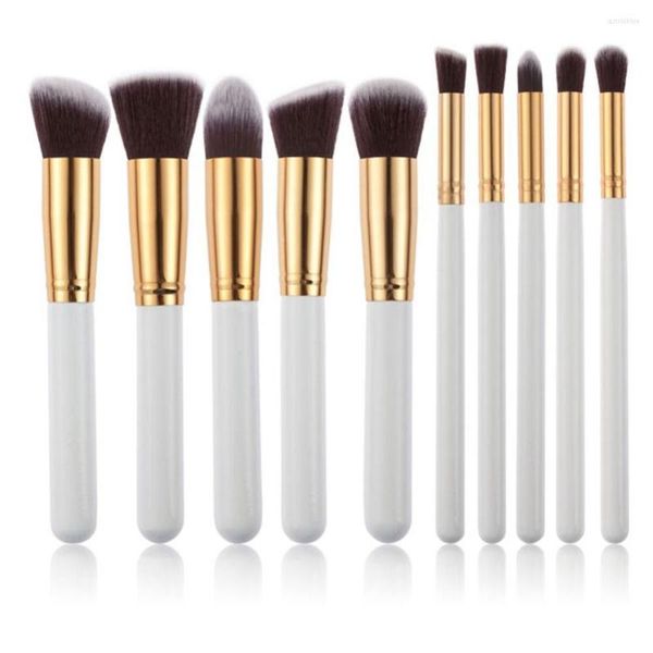 Escovas de maquiagem 2023 10pcs Moda portátil Multifuncional Soft Brush Conjunto de 3cm/1,2 polegada Ferramenta de madeira Brochas maquillaje