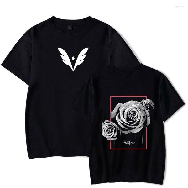 Herren T-Shirts Valkyrae T-Shirt Unisex Oansatz Sommer Kurzarm Männer Frauen Harajuku Streetwear 90er Jahre Social Media Star Modekleidung