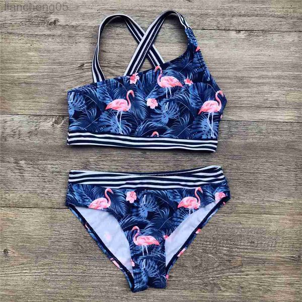 Pieces Multi Style Kids Girls Bikini Conjunto 2023 Novo impressão Girls Kidswear Swimsuit Summer Summer Children BIQUINI Infantil mano de banho A369 W0310