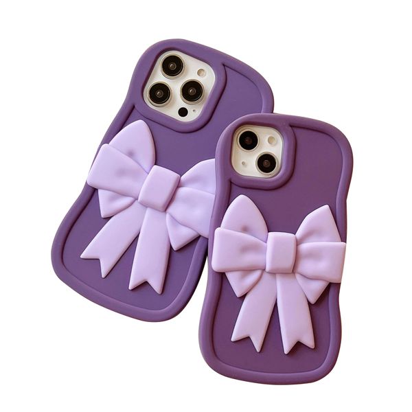 Cartone animato Arco viola Custodie per cellulari Custodia morbida in silicone di design premium per Iphone 14 14pro 14plus 13 12 11 pro max XS XR Custodia protettiva antiscivolo antiscivolo con scatola al minuto