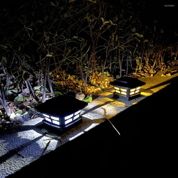 Solar Post Cap Lamp LED Impermeabile Outdoor Colonna Head Deck Luce notturna per la decorazione del paesaggio del recinto del giardino