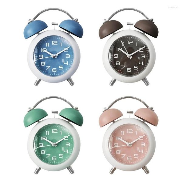 Relógios de parede Metal Alarm Clock Double Bell Home Room Salo Escolar Office