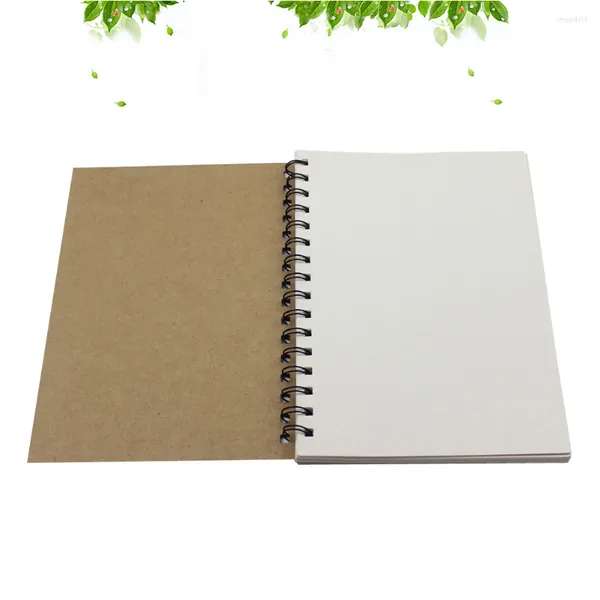 Notebook Kraft Notepad Kitap Memo Sketchbook Pad Öğrenci Kapağı Boş Sketch A5 Çizim Kitapları Seyahat Günlüğü Yazan Gezginler