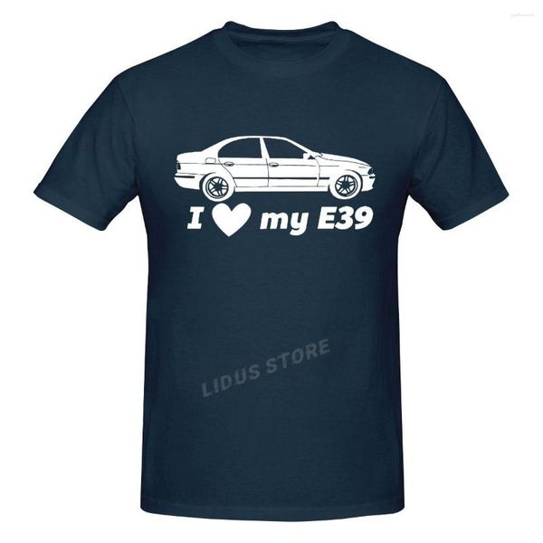 Erkekler Tişörtleri Leisure E39'umu eski bir Alman araba tişörtüne bir haraç olarak seviyorum.