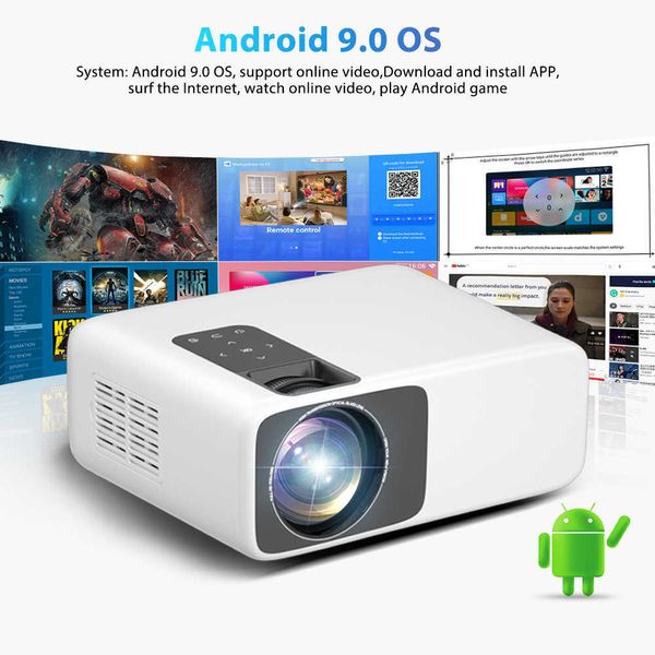 Проекторы TD93 Pro Full HD Procector 1080p 2k 4K Android Wi -Fi видео 3D -телефон для домашнего кинотеатра Beamer R230306