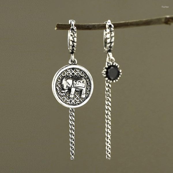 Brincos Dangle Design Design vintage Punk Elephant Tassel Chain for Women Gifts, pendentes de joalheria de fivela pendente de pendente