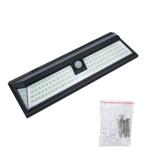 118 LED Lampade da parete solari Impermeabile Sensore di movimento PIR Illuminazione da giardino Lampada solare a LED per esterni 3 modalità Porta della piscina di sicurezza Luci solari crestech