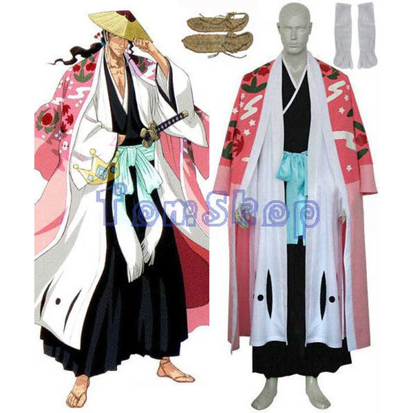 Anime Costumes Bleach 8th Division Capitaine Kyouraku Shunsui Cosplay Come Custom Size Express shipping Z0301