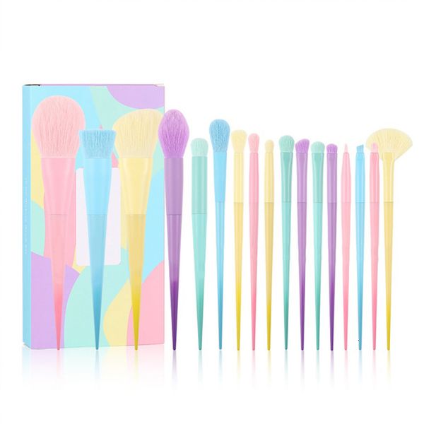 Инструменты макияжа конфеты Candy Color Makeup Brush Set 17 Macaron Color Brush Set Set Concealer Brush Esse Crash Maving Kit Full Professional 230306