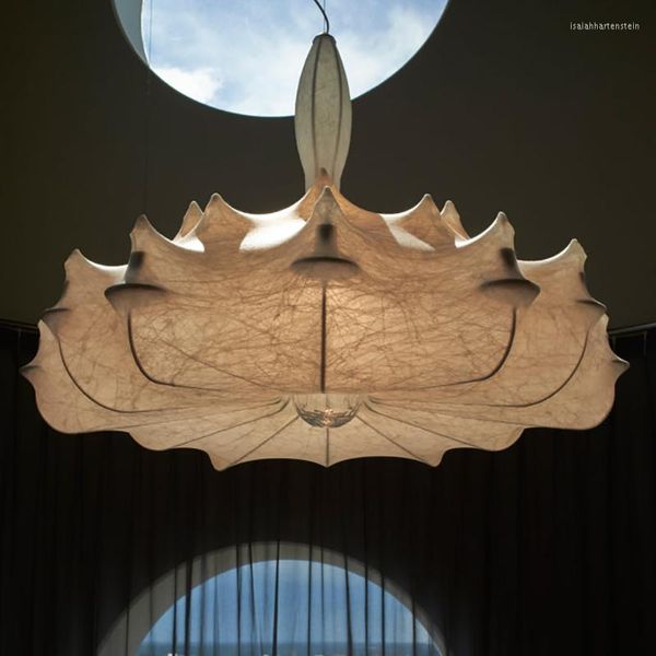 Подвесные лампы Итальянский шелк ретро -висящий лампы роскошные дизайнер современный минималистский подвеска