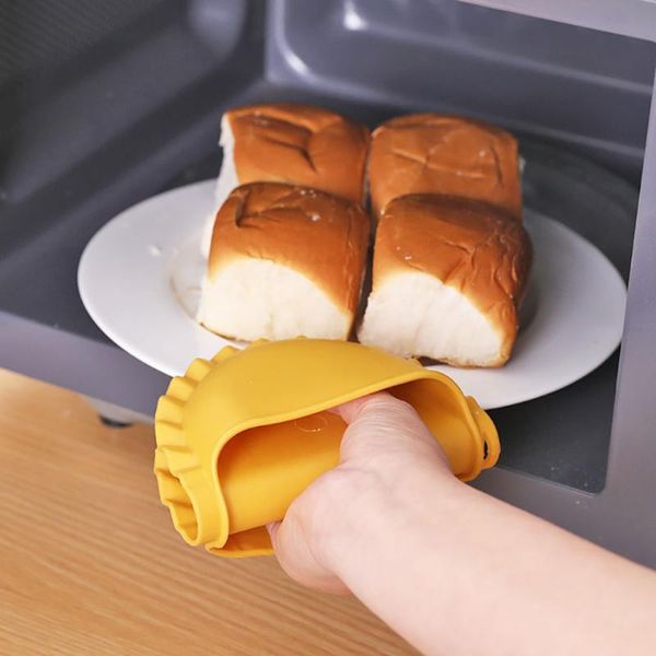 Tischsets Pads Küche Anti-Verbrühungshandschuhe Backen Kochen Ofen Mikrowelle rutschfeste Hochtemperatur-Silikon-Werkzeug Hand ClipMats