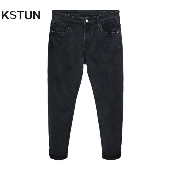 Мужские джинсы kstun Мужские брюки джинсовая мода Desinger Slim Fit Black Blue Grey для мужчины уличная одежда повседневная одежда мужчина 230306