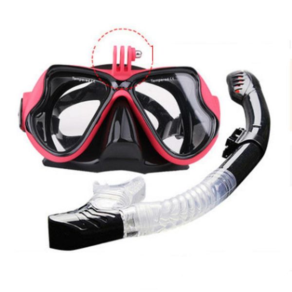 Maschere subacquee Maschera per lo snorkeling Boccaglio Macchina fotografica per sport subacquei antiappannamento ad alta definizione Attrezzatura fissa Occhialini da nuoto