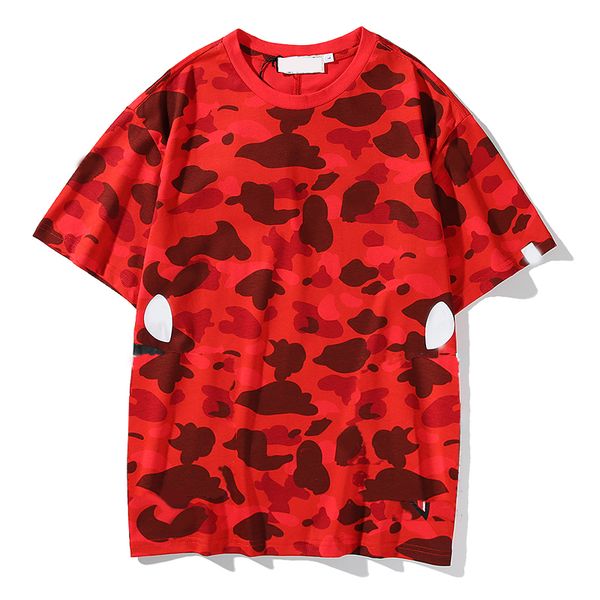 Bape ape shark Designers T-Shirt da uomo Summer Tees Mens Women Polo Loose Fashion Brands Tops Uomo S Casual Luxurys Abbigliamento Street Sleeve Abbigliamento Tshirts N4OX