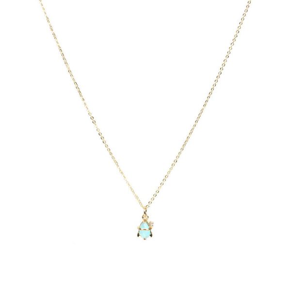 Collane con ciondolo Trendy Zircone intarsiato Carino Mini Blue Opal Razzo Charms Astronave Collana aereo per donna Ragazza Girocollo Gioielli regalo