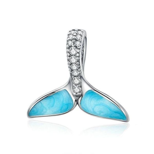 Charms Girls Charming Mermaid Tail Mulheres Pingente Pingente Colar Baleia Azul Pesca Charme Náutico FIT Jóias de pulseira Diy Fazendo 836 R2 Drop DHBCB