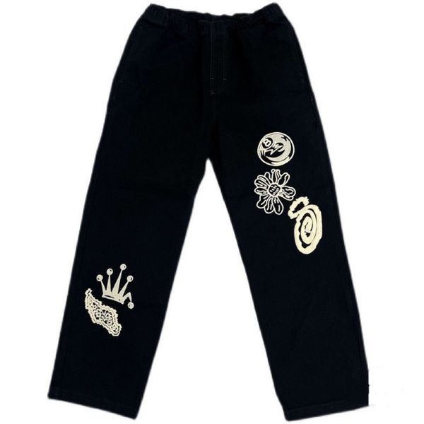 Jeans da uomo 2023 Marca Classic Coconut Dice Ricamato ICON BEACH PANT Pantaloni in denim di cotone Comfort Casual S XL 108 230306