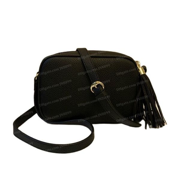 Klasik Luxurys Tasarımcı Çanta Kadın Omuz Çantaları Tassel Disco Soho Siyah Deri Alışveriş Çantası Çapraz Vücut Çantalar Çapraz Kılıf Çanta Çantası Günlük Cüzdanlar 308364