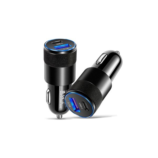 USB CAR Charger Fast Charging PD Quick Charge 3.0 USB C Car Phone Adapter для iPhone 14 13 12 Xiaomi Samsung Huawei
