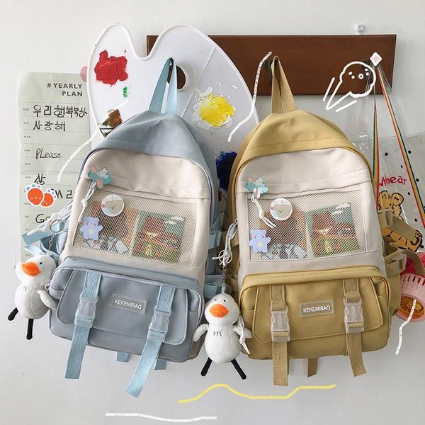 Rucksack Frauen Große Kapazität Ins Einfache Schule Taschen Für Teenager Mädchen Weiblichen Koreanischen Harajuku Nette Reise Damen Bookbag