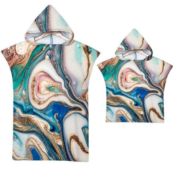 Toalha Onglyp Gold Marble Compoled Surf Surf Piscina troca de banheira de roupão de banho ao ar livre Fitness Fitness Poncho de roupas de praia vestível