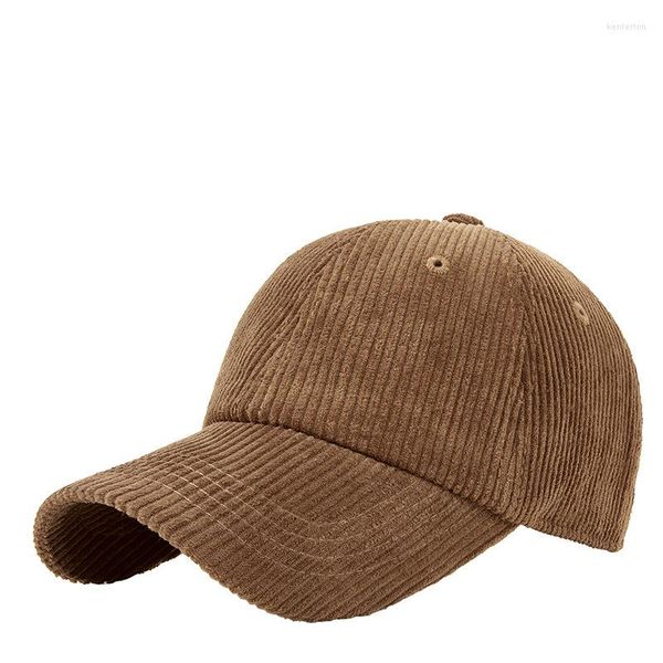 Caps de bola 2023 coreano outono e inverno Corduroy Baseball Cap Women Snap Top Outdoor Snapback