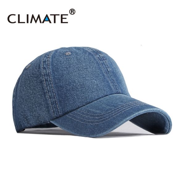 Berretti da baseball CLIMA Uomo Denim Berretto da baseball Cappello Blank Dad Caps Uomo Cool Cap Casual Denim Jeans Wear Blank Cap Uomo Cool Cappello Caps per Uomo Papà 230306