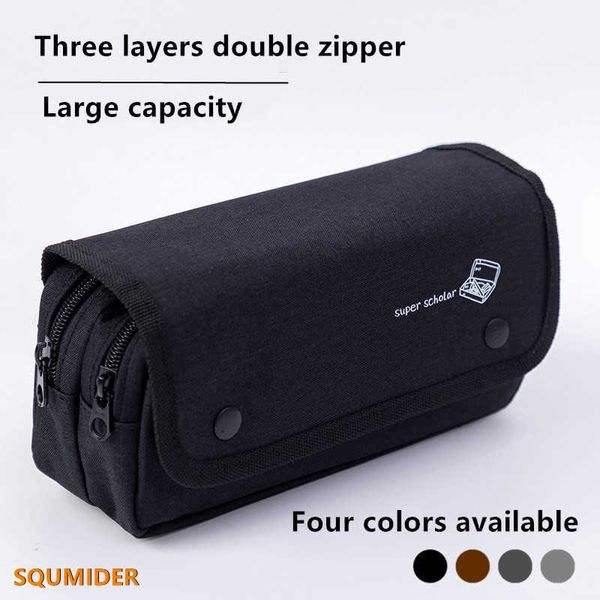 Lápis Bolsas de Lápis Premium Caso Lápis de Lápis Casa de caneta de caneta dupla zíper de casos de lápis para meninos Big Pen Caixa Big Pen Bag J230306